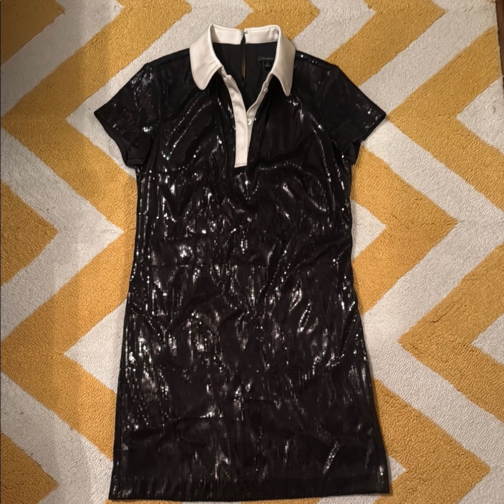 Black and White Sequin Dress